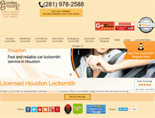 Tablet Screenshot of golden-locksmith-tx.com